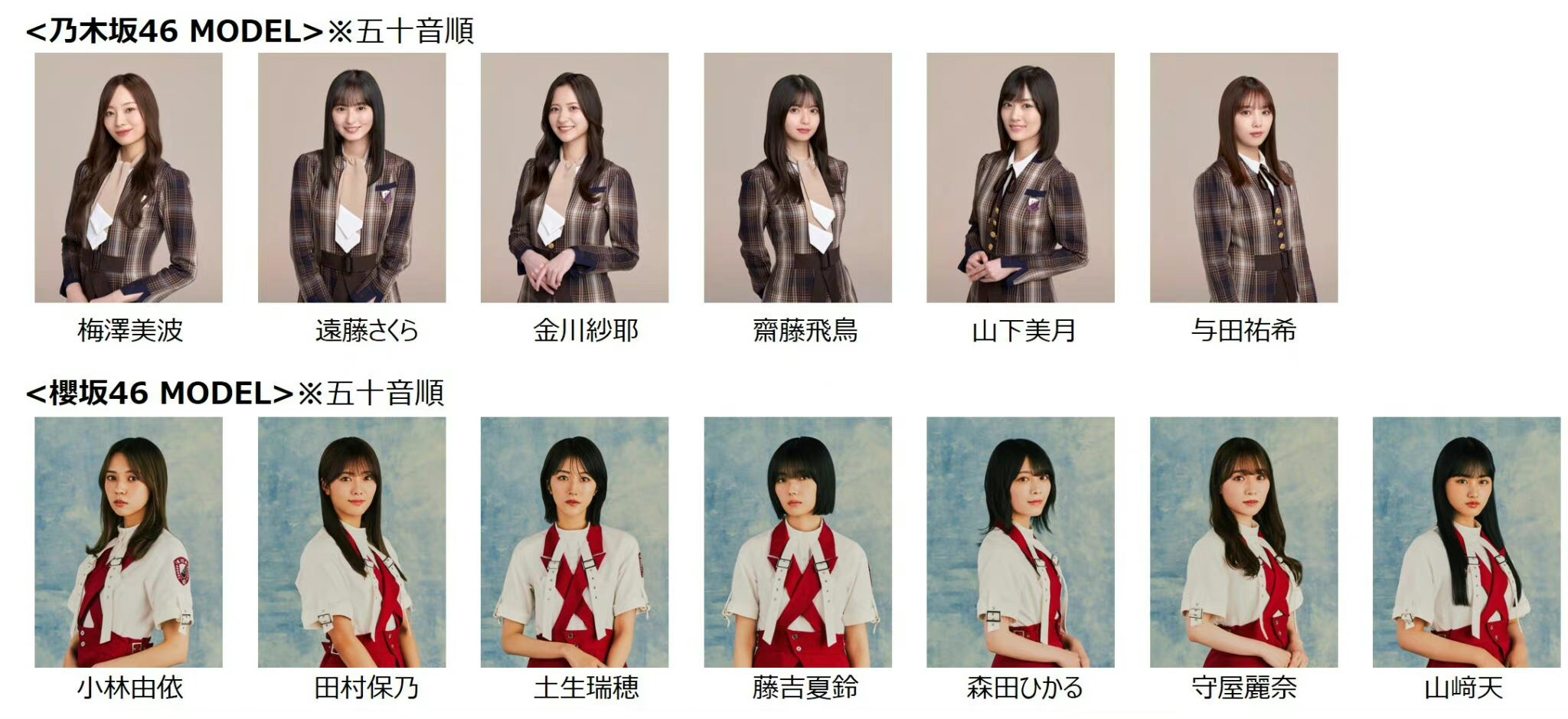 乃木坂46、樱坂46共13名成员将出席「Rakuten GirlsAward 2022 A/W」演出阵容公开 - itotii