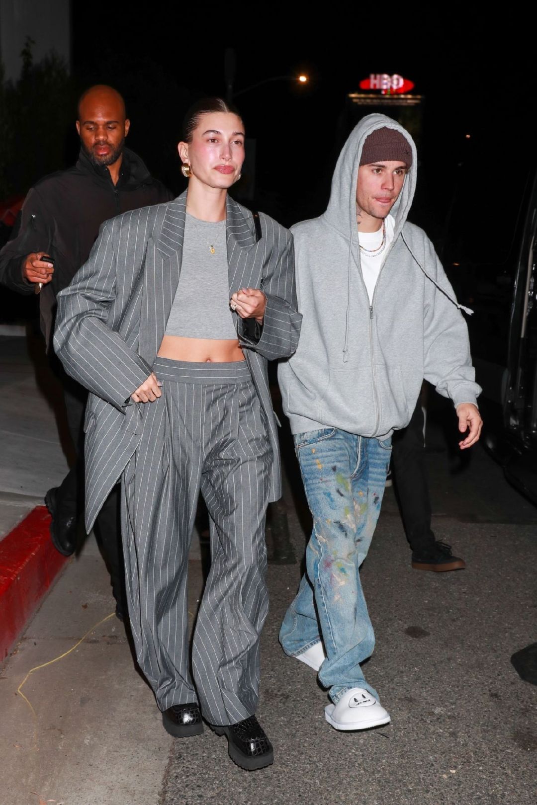 Hailey and Justin Bieber Arrives at the Birds Club in Los Angeles